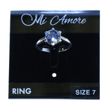 Mi Amore Sized-Ring Silver-Tone/Blue Size 7.00