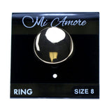 Mi Amore Sized-Ring Gold-Tone Size 8.00