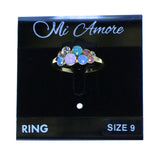 Mi Amore Sized-Ring Gold-Tone/Multicolor Size 9.00