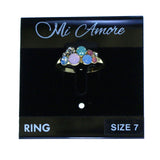 Mi Amore Sized-Ring Gold-Tone/Multicolor Size 7.00