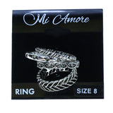 Mi Amore Sized-Ring Silver-Tone/Green Size 8.00