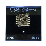 Mi Amore Multi band Sized-Ring Gold-Tone/Multicolor Size 9.00