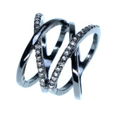 Mi Amore Sized-Ring Gray/Clear Size 8.00