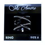Mi Amore Sized-Ring Gray/Clear Size 8.00
