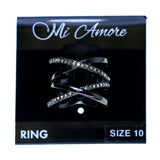 Mi Amore Sized-Ring Gray/Clear Size 10.00