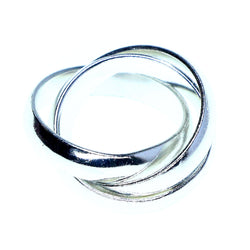Mi Amore 3 interlinked bands Sized-Ring Silver-Tone Size 10.00