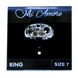 Mi Amore Sized-Ring Silver-Tone/Multicolor Size 7.00