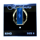 Mi Amore Sized-Ring Gold-Tone/Blue Size 8.00