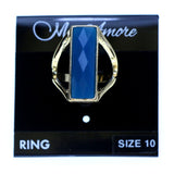 Mi Amore Sized-Ring Gold-Tone/Blue Size 10.00
