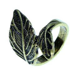Mi Amore Leaf Sized-Ring Gold-Tone Size 8.00