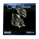 Mi Amore Leaf Sized-Ring Gold-Tone Size 8.00