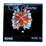 Mi Amore Sized-Ring Gold-Tone/Multicolor Size 10.00