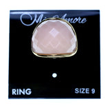 Mi Amore Sized-Ring Gold-Tone/Pink Size 9.00