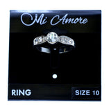 Mi Amore Sized-Ring Silver-Tone/Gray Size 8.00