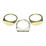 Mi Amore 3 PC  Sized-Ring Gold-Tone/Clear Size 8.00