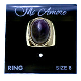 Mi Amore Sized-Ring Gold-Tone/Purple Size 8.00