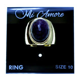 Mi Amore Sized-Ring Gold-Tone/Purple Size 10.00