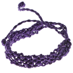 Mi Amore Braided Bangle-Bracelet Purple
