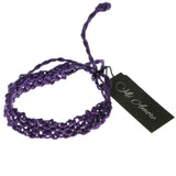 Mi Amore Braided Bangle-Bracelet Purple