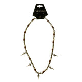 Mi Amore Spikes Statement-Necklace Silver-Tone/Brown