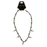 Mi Amore Spikes Statement-Necklace Silver-Tone/Blue