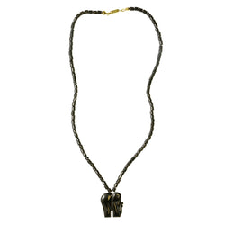 Mi Amore Elephant Pendant-Necklace Black