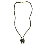 Mi Amore Elephant Pendant-Necklace Black