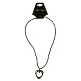 Mi Amore Heart Pendant-Necklace Black