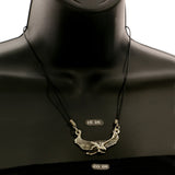 Mi Amore Bird Pendant-Necklace Silver-Tone/Black