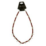 Mi Amore Spikes Statement-Necklace Red/Silver-Tone