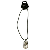 Mi Amore Skull WBRS Pendant-Necklace Silver-Tone & Black