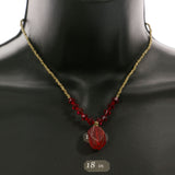 Mi Amore Pendant-Necklace Red/Gold-Tone
