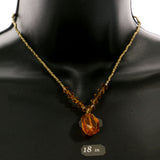 Mi Amore Pendant-Necklace Orange/Gold-Tone