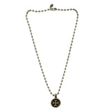Mi Amore Cross Pendant-Necklace Silver-Tone/Black