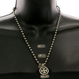 Mi Amore Cross Pendant-Necklace Silver-Tone/Black