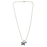 Mi Amore Butterfly Pendant-Necklace Silver-Tone/Blue