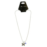 Mi Amore Butterfly Pendant-Necklace Silver-Tone/Blue