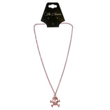 Mi Amore Skull Pendant-Necklace Pink