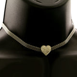 Mi Amore Heart Choker-Necklace Gold-Tone