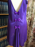 Silky Royal Purple Chemise with Bows Down the Back