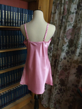 Pink and Brown Lace Polka Dot Chemise