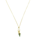 Mi Amore Stone Cone Pendant-Necklace Multicolor/Gold-Tone