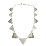 Mi Amore Glitter Bling Collar-Necklace Silver-Tone/Peach