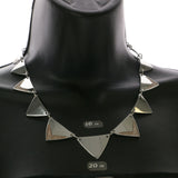 Mi Amore Glitter Bling Collar-Necklace Silver-Tone/Peach