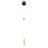 Mi Amore Feather Layered-Necklace Gold-Tone
