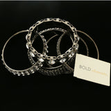 Erica Lyons Designer Bracelet-Set Dark-Silver