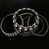 Erica Lyons Designer Bracelet-Set Dark-Silver