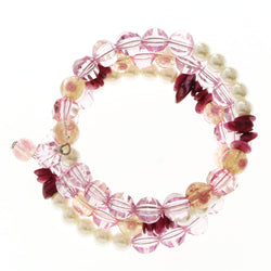 Erica Lyons Designer Coil-Bracelet Pink & White