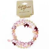 Erica Lyons Designer Coil-Bracelet Pink & White