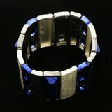 Erica Lyons Designer Stretch-Bracelet Silver-Tone & Blue